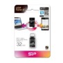 Silicon Power Mobile C31, 32 Go, USB Type-A USB Type-C, 3.2 Gen 1 3.1 Gen 1, Pivotant, 3,3 g, Noir, Argent