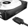 Corsair CUE LINK QX120 RGB, Ventilateur, 12 cm, 480 trmin, 2400 trmin, Noir, Blanc