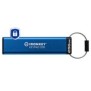 Kingston IronKey Keypad 200 de 256 Go, FIPS 140-3 niveau 3, chiffrement AES-256, 256 Go, USB Type-A, 3.2 Gen 1 3.1 Gen 1, 145 Mos, Gaine, Bleu