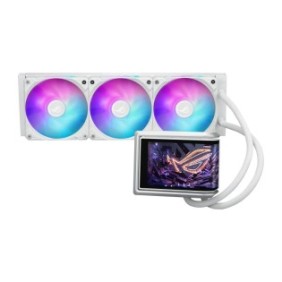 ASUS ROG RYUO IV 360 ARGB WHT, Refroidisseur de liquide tout-en-un, 12 cm, Blanc