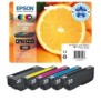 Epson Oranges Multipack 5-colours 33 Claria Premium Ink, Rendement standard, Noir, Photo noire, Cyan, Magenta, Jaune, Encre à pigments, Encre à colorant, 6,4 ml, 4,5 ml