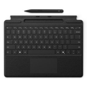 Microsoft Surface Pro Keyboard with Slim Pen for Business, AZERTY, Belge, Pavé tactile, Microsoft, Surface Pro 10 for Business Surface Pro 9 for Business Surface Pro 8 for Business Surface Pro X..., Noir