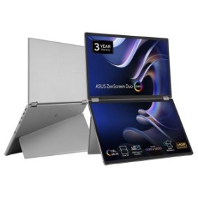 ASUS ZenScreen Duo OLED MQ149CD, 35,6 cm 14", 1920 x 1200 pixels, WUXGA, OLED, 1 ms, Argent