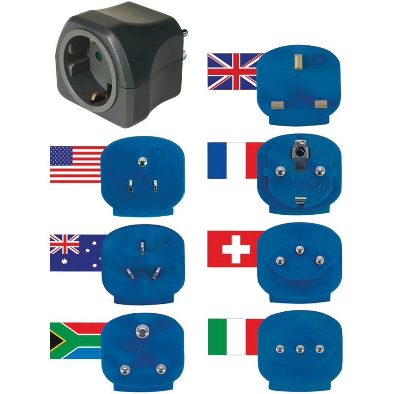Brennenstuhl 1508160, Type C , Universel, 250 V, 50 Hz, 10 A, Noir