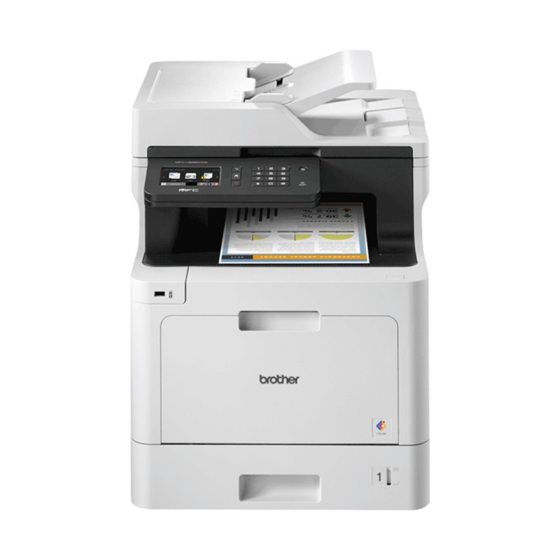 Brother MFC-L8690CDW Imprimante multifonction 4-en-1 laser couleur WiFi, Laser, Impression couleur, 2400 x 600 DPI, A4, Impression directe, Noir, Gris