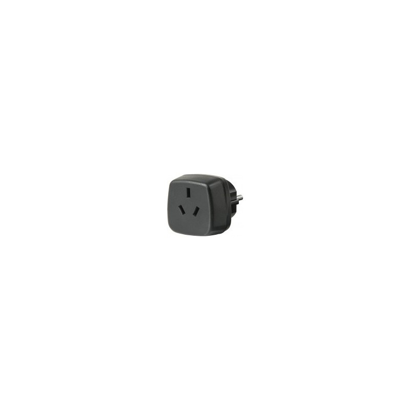 Brennenstuhl Travel Adapter Australia, Chinaearthed, Noir