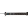 Brennenstuhl 1391010600, 3 m, Intérieure, Courbe, IP20, Noir, Argent, 6 sortie CA