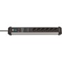 Brennenstuhl 1391010600, 3 m, Intérieure, Courbe, IP20, Noir, Argent, 6 sortie CA