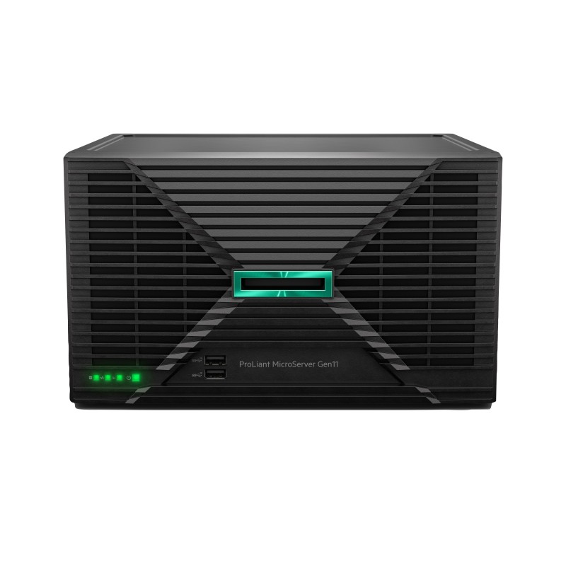 HPE ProLiant MicroServer Gen11 6325P 3.5GHz 4c 1P 1x32GB-U 4LFF-NHP 2x4TB HDD 1x180W PS EU Server, 3,5 GHz, 6325P, 32 Go, DDR5-SDRAM, 8 To, Ultra Micro Tower