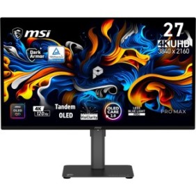 MSI Pro MAX 271UPX12G, 67,3 cm 26.5", 3840 x 2160 pixels, Full HD Ultra large, QD-OLED, 0,03 ms, Noir
