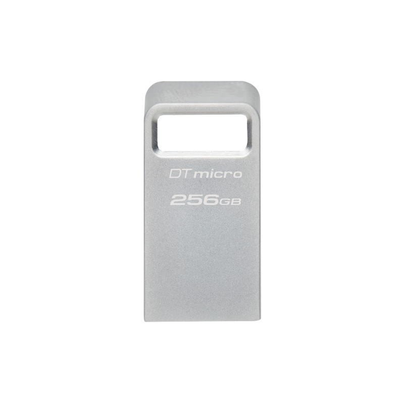 Kingston DataTraveler 256 Go Micro 200 Mos Metal USB 3.2 Gen 1, 256 Go, USB Type-A, 3.2 Gen 1 3.1 Gen 1, 200 Mos, Sans capuchon, Argent