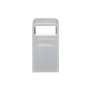 Kingston DataTraveler 256 Go Micro 200 Mos Metal USB 3.2 Gen 1, 256 Go, USB Type-A, 3.2 Gen 1 3.1 Gen 1, 200 Mos, Sans capuchon, Argent