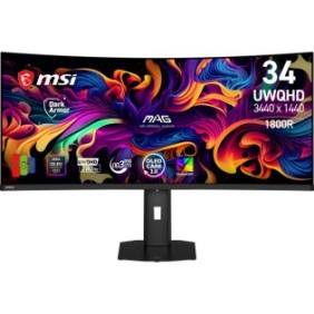 MSI MAG 341CQP QD-OLED X28, 86,4 cm 34", 3440 x 1440 pixels, UltraWide Quad HD, QD-OLED, 0,03 ms, Noir