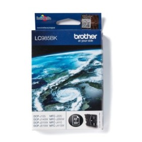 Brother LC985BK - Cartouche d'encre originale – Noir, Noir, Encre à pigments, 1 pièce, 300 pages, Paquet unique