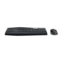 Logitech 920-008221, Taille réelle 100 %, Sans fil, RF sans fil + Bluetooth, QWERTZ, Noir, Souris incluse