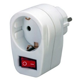 Brennenstuhl Adapterstecker 1 Steckd.+ Schalter weiß - Power Accessory - 12 m