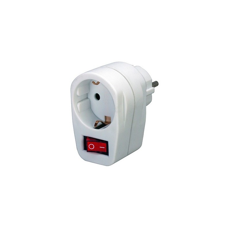 Brennenstuhl Adapterstecker 1 Steckd.+ Schalter weiß - Power Accessory - 12 m
