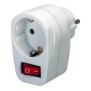 Brennenstuhl Adapterstecker 1 Steckd.+ Schalter weiß - Power Accessory - 12 m