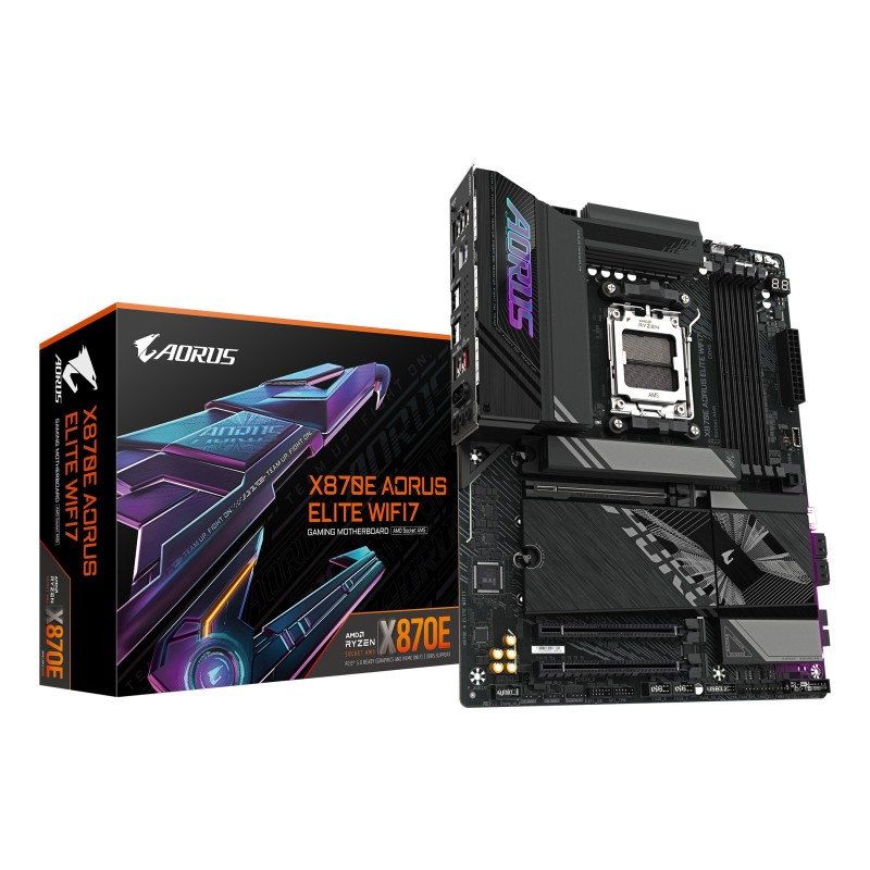 Gigabyte X870E AORUS ELITE WIFI7 Carte Mère - Prend en charge les processeurs AMD Ryzen 9000