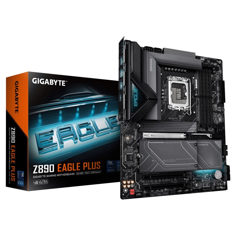 Gigabyte Z890 EAGLE PLUS Carte Mère – Compatible avec les processeurs Intel Core Ultra Série 2