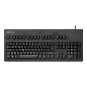 Cherry G80-3000, Taille réelle 100 %, Avec fil, USB, QWERTZ, Noir