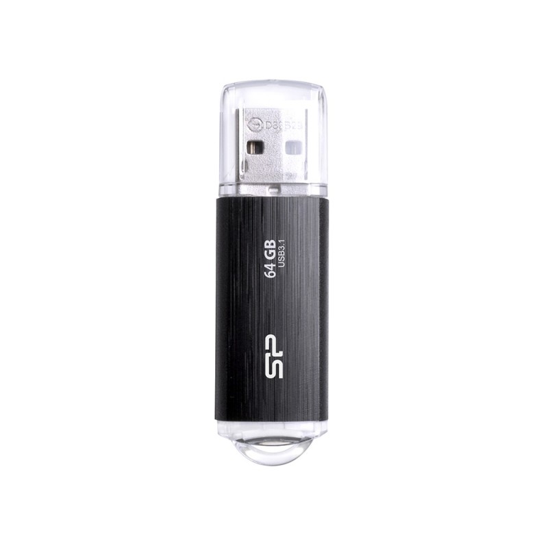 Silicon Power Blaze B02, 64 Go, USB Type-A, 3.2 Gen 1 3.1 Gen 1, Casquette, 8 g, Noir