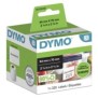 Dymo LW étiquettes autocollantes authentiques polyvalentes | 54 mm x 70 mm | rouleau de 320 étiquettes faciles à décoller | pour les étiqueteuses LabelWriter, Blanc, Imprimante d'étiquette adhésive, Papier, Permanent, LabelWriter, 5,4 cm