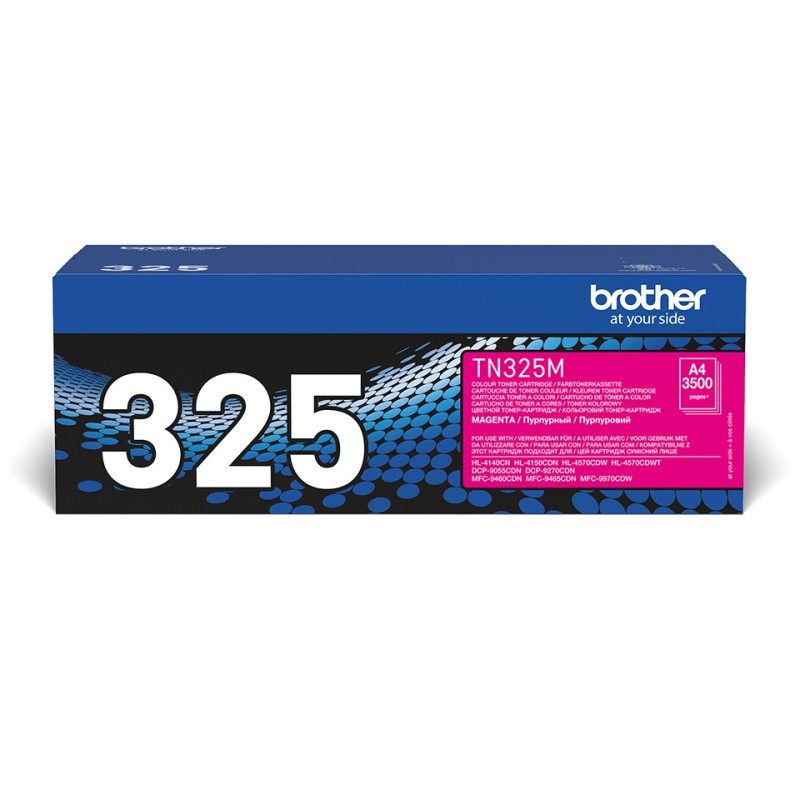 Brother TN-325M - Cartouche de toner originale – Magenta, 3500 pages, Magenta, 1 pièce
