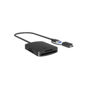 ICY BOX IB-CR302-CU3, CF, MS Duo, MS PRO, MS PRO Duo, MicroSD , MicroSDHC, MicroSDXC, SD, SDHC, SDXC, Noir, 5000 Mbits, Aluminium, USB 3.2 Gen 1 3.1 Gen 1 Type-A, 55 mm