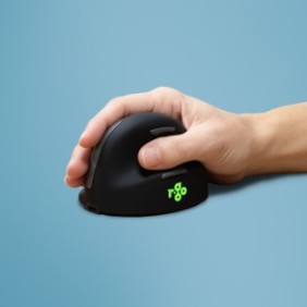 R-Go Tools Souris Ergonomique R-Go HE Break avec logiciel de pause, droiter, moyen longueur main 165-185 mm, bluetooth, noir, Droitier, Optique, Bluetooth, 2400 DPI, Noir