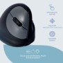 R-Go Tools Souris Ergonomique R-Go HE Break avec logiciel de pause, droiter, moyen longueur main 165-185 mm, bluetooth, noir, Droitier, Optique, Bluetooth, 2400 DPI, Noir