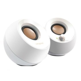 Creative Labs Pebble, 2.0 canaux, Avec fil, 4,4 W, 100 - 17000 Hz, Blanc