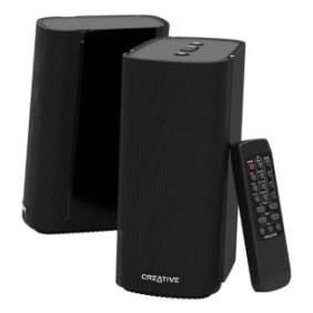 Creative Labs T100, Plage complète, 2.0 canaux, Avec fil &sans fil, 20 W, 50 - 20000 Hz, Noir