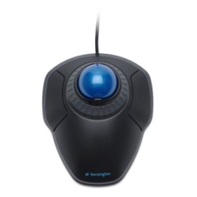 Kensington Trackball Orbit avec molette de défilement Scroll Ring, Ambidextre, Optique, Noir