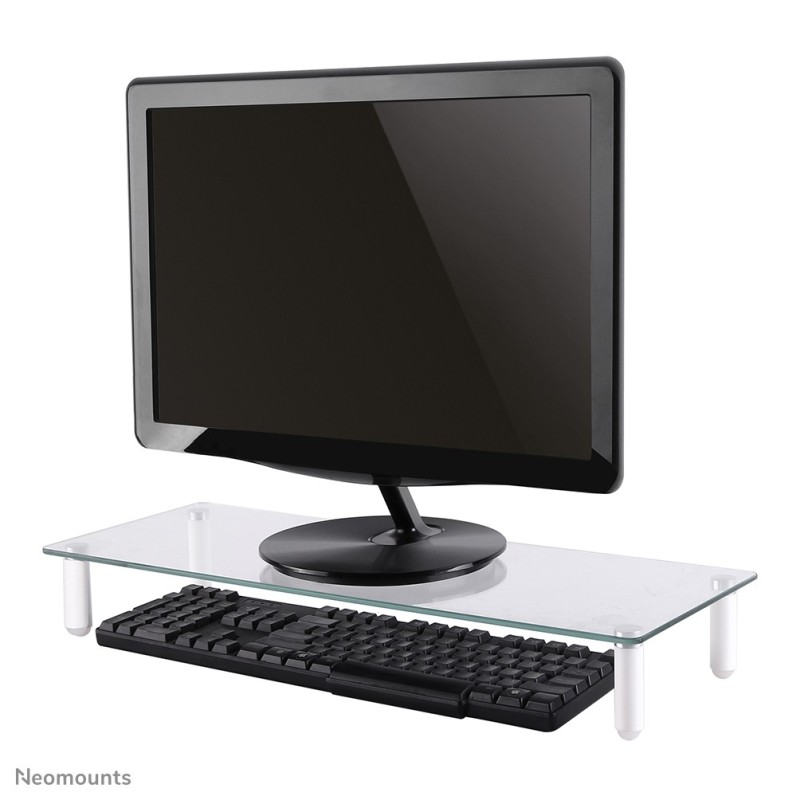 Neomounts NSMONITOR10 Réhausseur d'écranordinateur portable - universel, 25 kg, Réglage de la hauteur, Transparent