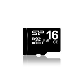 Silicon Power SP016GBSTH010V10SP, 16 Go, MicroSDHC, Classe 10, UHS-I, 40 Mos, Class 1