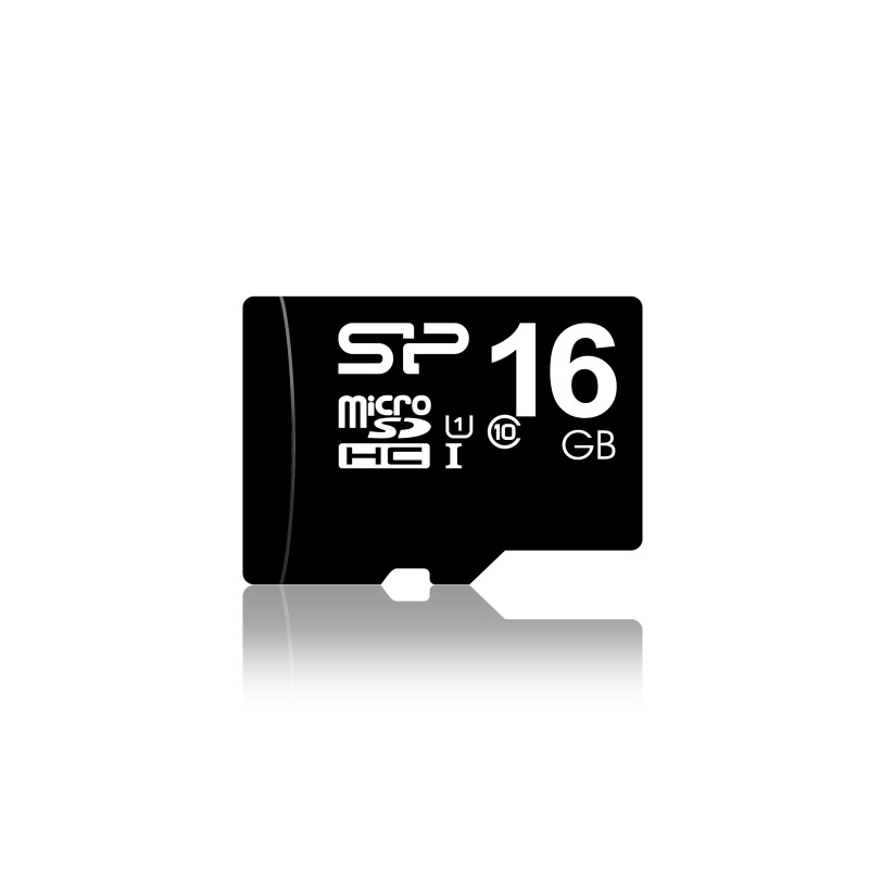 Silicon Power SP016GBSTH010V10SP, 16 Go, MicroSDHC, Classe 10, UHS-I, 40 Mos, Class 1