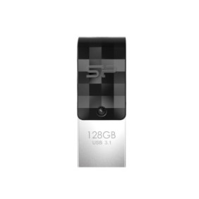 Silicon Power Mobile C31, 128 Go, USB Type-A USB Type-C, 3.2 Gen 1 3.1 Gen 1, Pivotant, 3,3 g, Noir, Gris, Argent