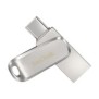 SanDisk Ultra Dual Drive Luxe, 128 Go, USB Type-A USB Type-C, 3.2 Gen 1 3.1 Gen 1, 150 Mos, Pivotant, Acier inoxydable