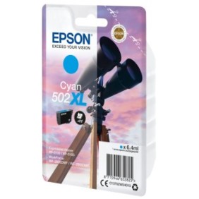 Epson Singlepack Cyan 502XL Ink, High Yield, Cyan, 6,4 ml, 1 pièce, 470 pages, Paquet unique