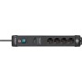 Brennenstuhl 1951140300, 1,8 m, Intérieure, Courbe, IP20, Noir, 4 sortie CA