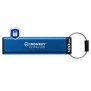 Kingston IronKey Keypad 200 de 128 Go, FIPS 140-3 niveau 3 en attente, chiffrement AES-256, 128 Go, USB Type-A, 3.2 Gen 1 3.1 Gen 1, 145 Mos, Gaine, Bleu