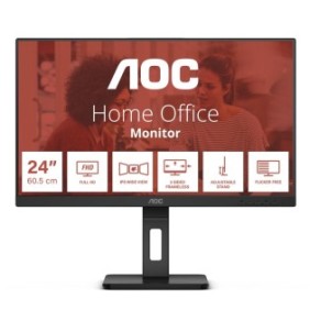 AOC E3 24E3QAF, 60,5 cm 23.8", 1920 x 1080 pixels, Full HD, LCD, 4 ms, Noir