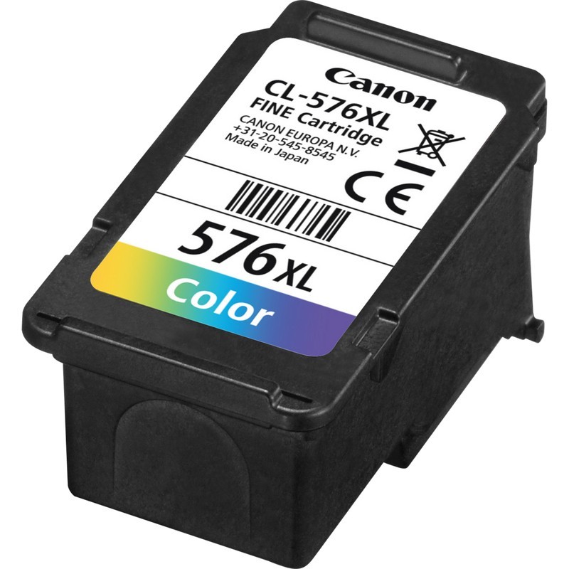 Canon CL-576XL, Rendement élevé , Magenta, Jaune, Cyan, 12,6 ml, 1 pièce, 300 pages, Paquet unique