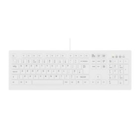 Cherry Contour Design Active Key AK-C8100F-UVS-WUK, Taille réelle 100 %, Avec fil, USB, Commutateur de touche « ciseaux », QWERTY, Blanc