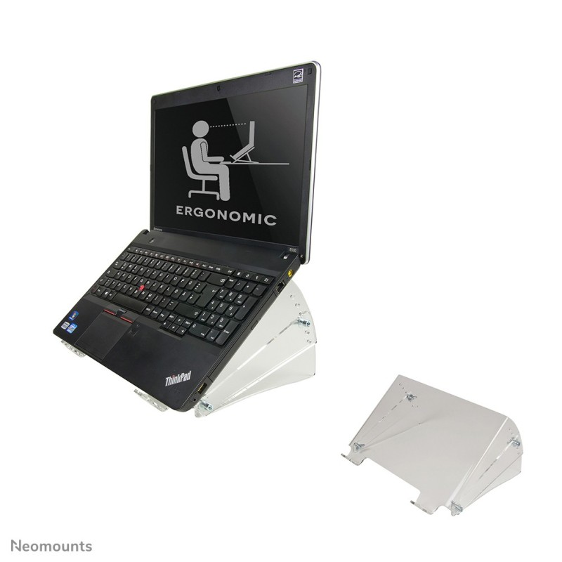 Neomounts NSNOTEBOOK300 Support pour ordinateur portable 10-22" - universel, Transparent, Plastique, 25,4 cm 10", 55,9 cm 22", 15 kg, 136 - 209 mm