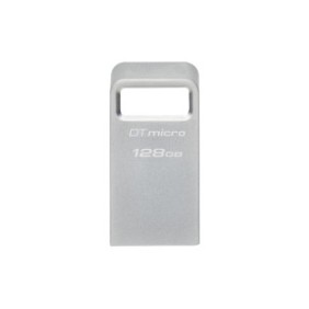 Kingston DataTraveler 128 Go Micro 200 Mos Metal USB 3.2 Gen 1, 128 Go, USB Type-A, 3.2 Gen 1 3.1 Gen 1, 200 Mos, Sans capuchon, Argent