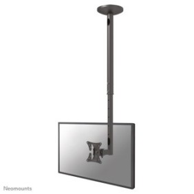 Neomounts FPMA-C050BLACK Support de plafond pour écran de 10-30" - h60-85 cm, 50 x 50 mm, 100 x 100 mm, 0 - 40, 0 - 180, Acier, Noir