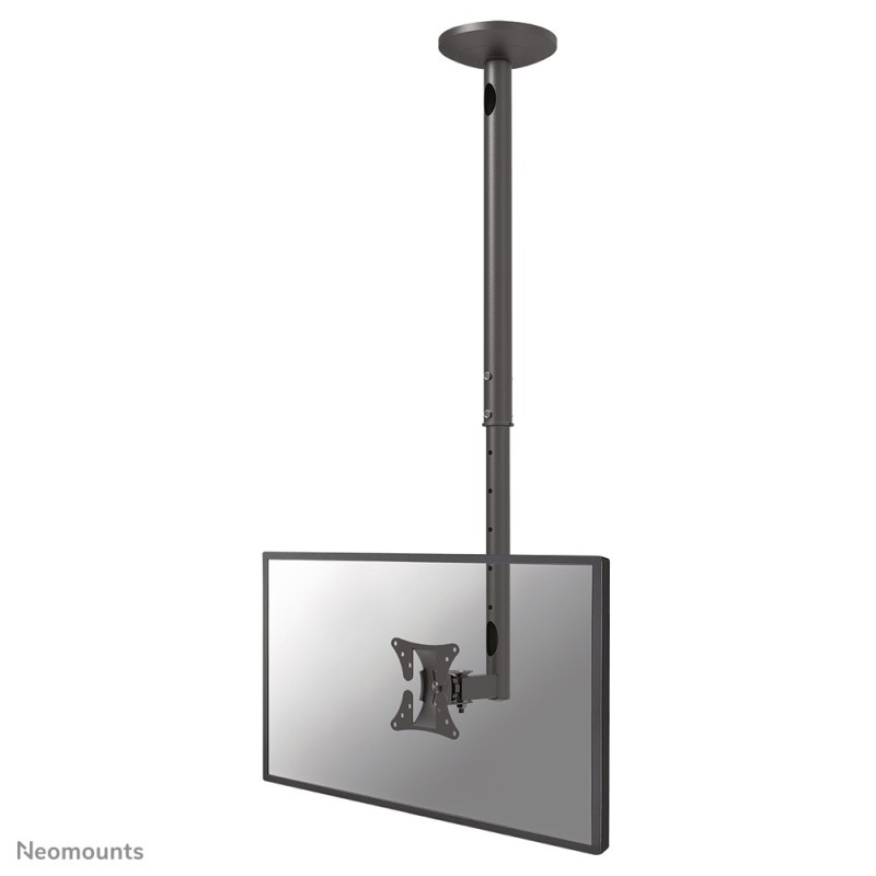 Neomounts FPMA-C050BLACK Support de plafond pour écran de 10-30" - h60-85 cm, 50 x 50 mm, 100 x 100 mm, 0 - 40, 0 - 180, Acier, Noir