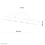 Neomounts KEYB-V050 Support de claviersouris - l50 cm, Argent, Acier, 10 kg, 75 x 75 mm, 0 - 500 mm, 75 x 75 mm
